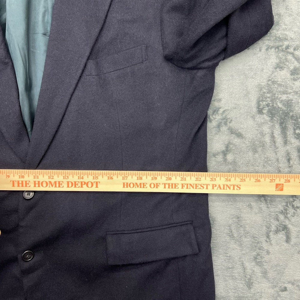 VTG Polo Ralph Lauren Made In USA 46L 100% Camel Hair Sport Coat Blazer Blue - Picture 11 of 15